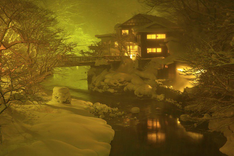 ▲冬天的大澤溫泉在雪地中別有風情。　圖：岩手縣／提供