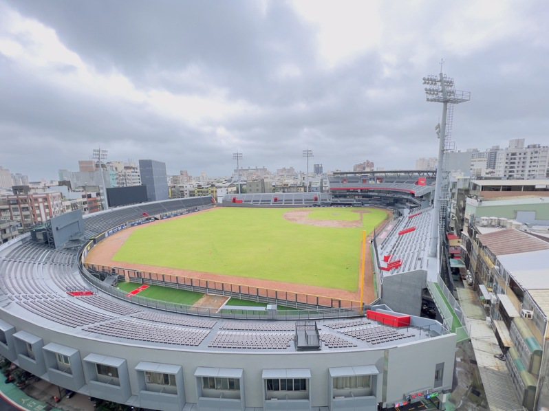 新竹棒球場今天最新球場狀況。圖／讀者提供
