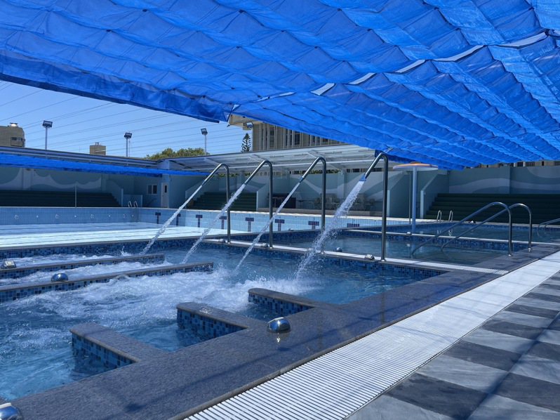 台東縣府與台東大學合作活化打造的「運動園區游泳池」，將於本月30日啟用試營運。圖／台東縣政府提供