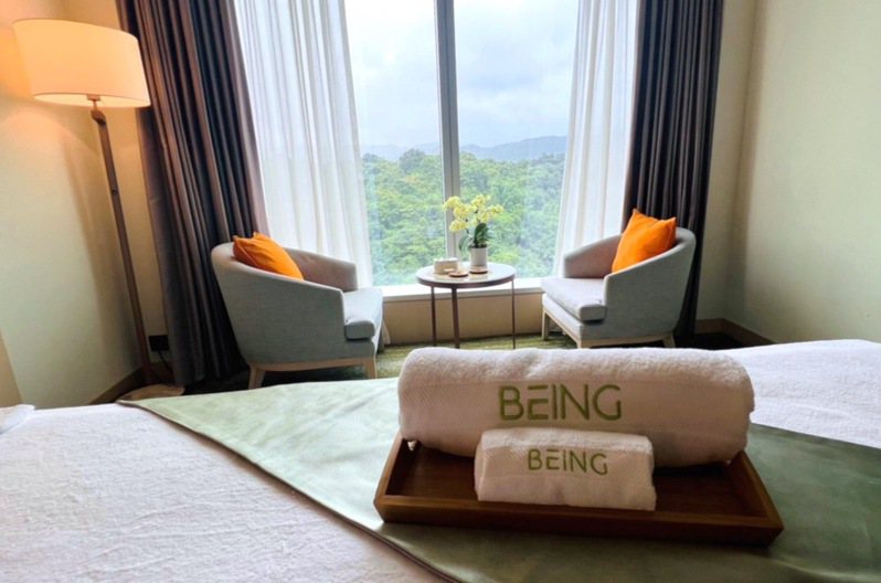 統一集團旗下品牌「BEING spa」今（2）日起進駐台北六福萬怡酒店11樓，打造尊榮雙人spa客房。統一佳佳／提供