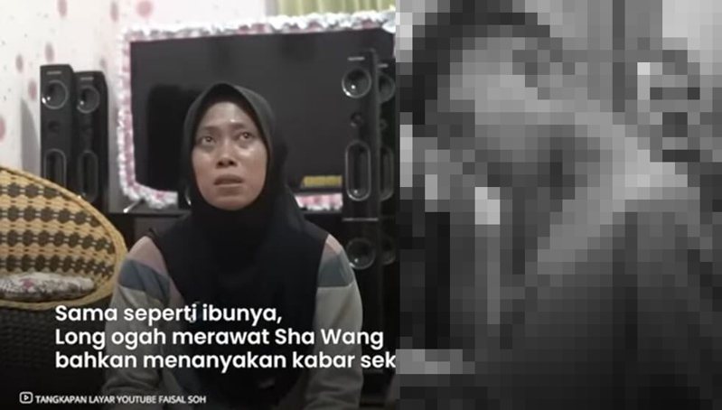 一名曾在台灣工作的印尼女移工西蒂表示，她將台灣雇主的身障兒子帶回印尼照顧4年，並稱最近未收到雇主的補貼費用。圖／取自Tribunnews Bogor YouTube頻道
