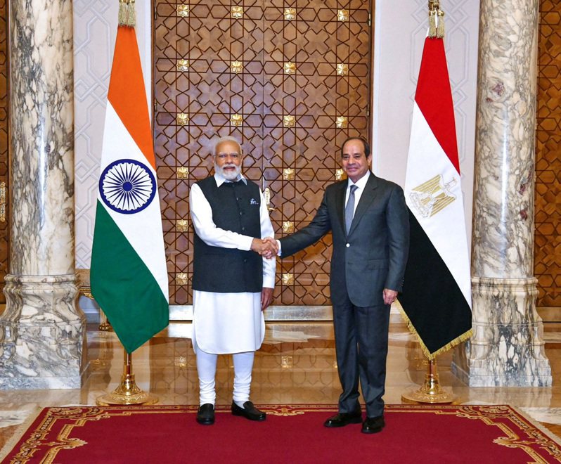 印度總理莫迪在開羅會見埃及總統塞西，雙方保證深化彼此的戰略合作夥伴關係。 路透社