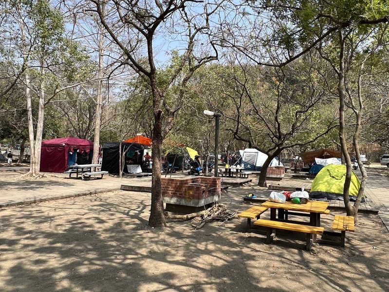 台南虎頭埤風景區推廣露營，今天起至8月底露營門票免費。記者周宗禎／翻攝