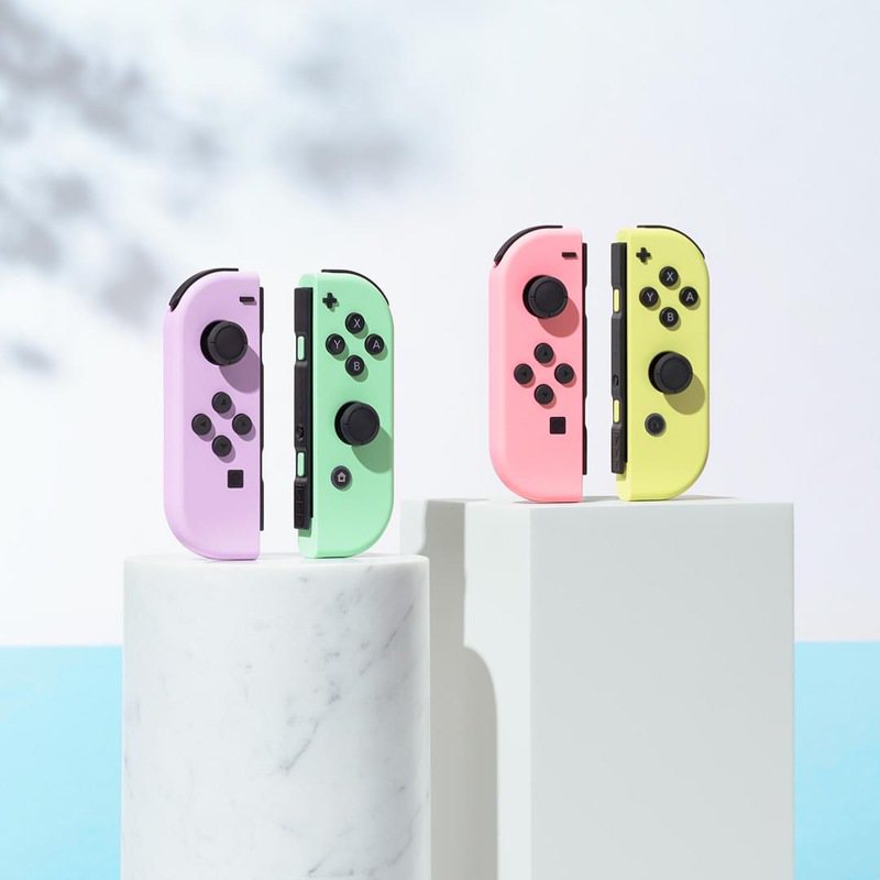 Nintendo Switch專用Joy-Con控制器組推出兩款粉嫩新色組合。圖／摘自任天堂官方粉絲團