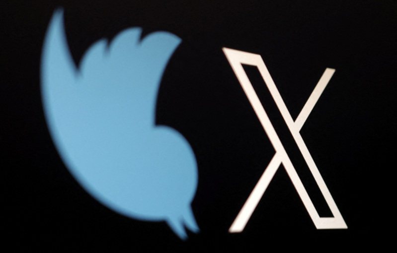 馬斯克改掉Twitter的藍色小鳥標誌，改為新的黑白「X」標誌。  路透