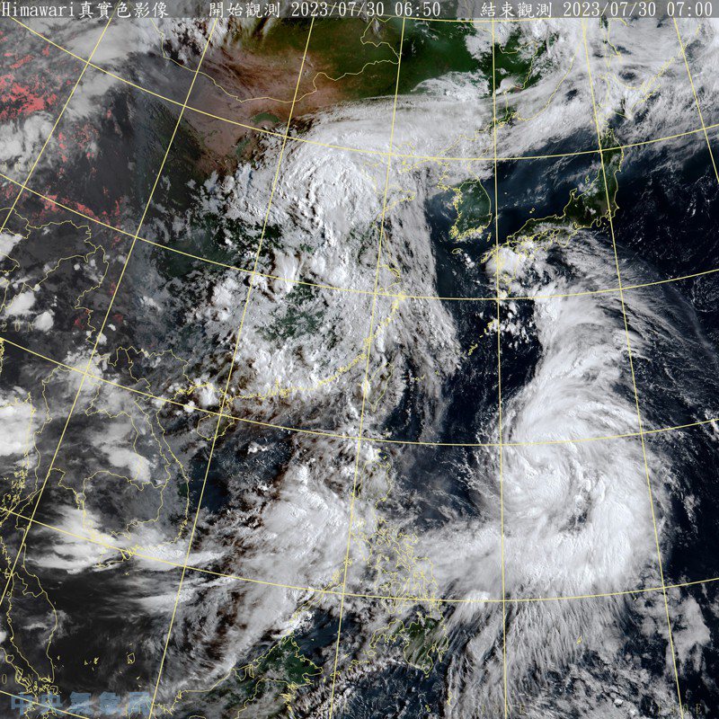鄭明典表示，卡努颱風旋起來了。圖／取自氣象局網站