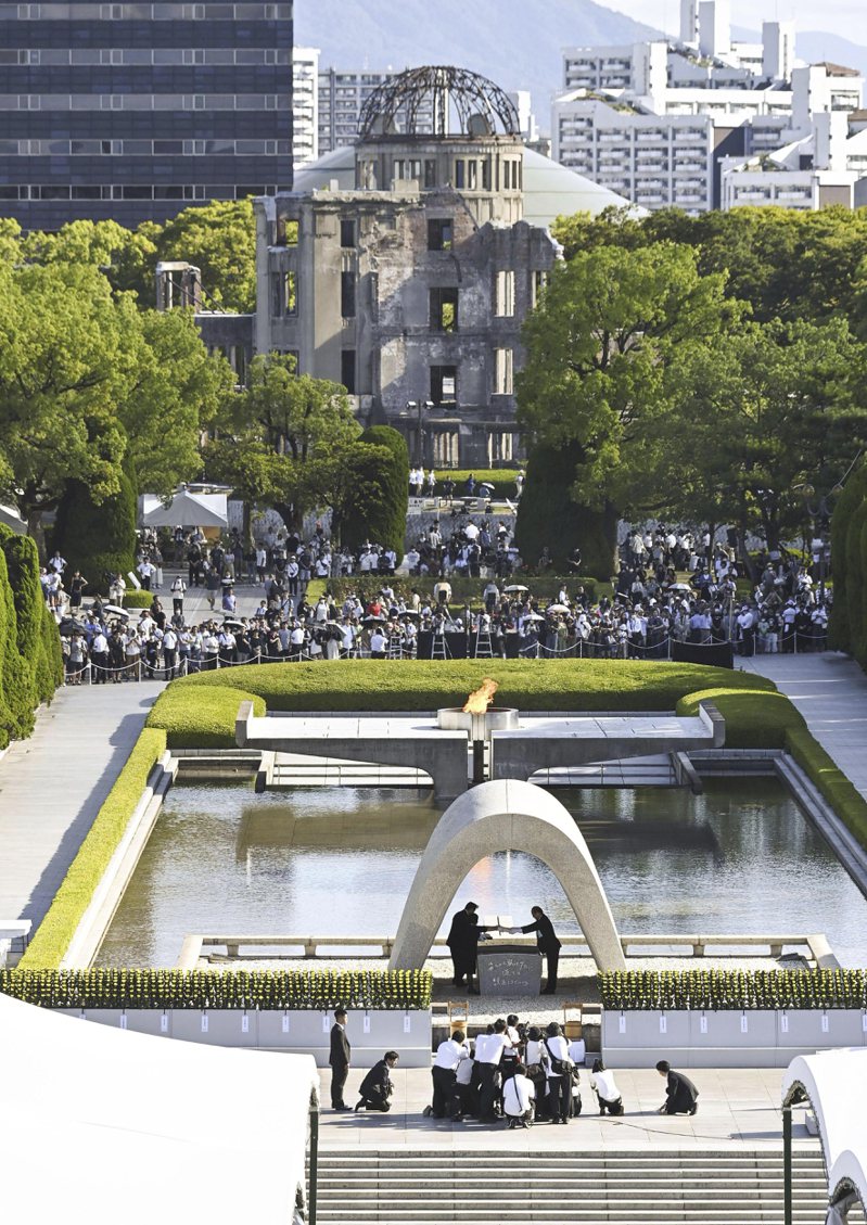 78年前的8月6日廣島被美國原子彈轟炸，今天在廣島舉行紀念活動。美聯社