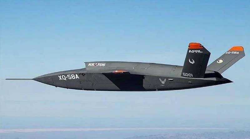 XQ-58A Valkyrie 演示機是一種遠程、高亞音速無人機，於 2019 年 3 月 5 日在亞利桑那州尤馬試驗場完成了首飛。 取自美軍第 88 空軍基地聯隊公共事務部