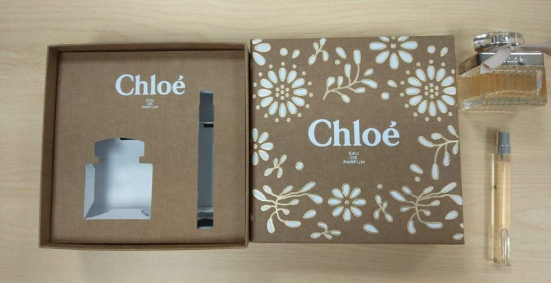台北市環保局查到1件過度包裝禮盒商品，為Chole香氛禮盒，包裝體積比值不符合規定將開罰。（台北市環保局提供） 中央社