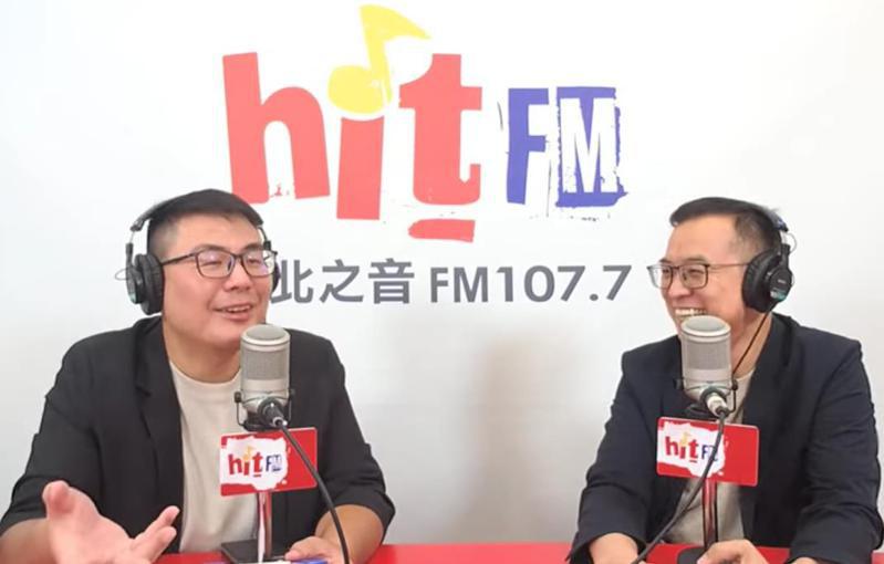 侯友宜競選辦公室發言人黃子哲上午接受黃揚明主持的HitFM「嗆新聞」訪問。圖／取自YahooTV