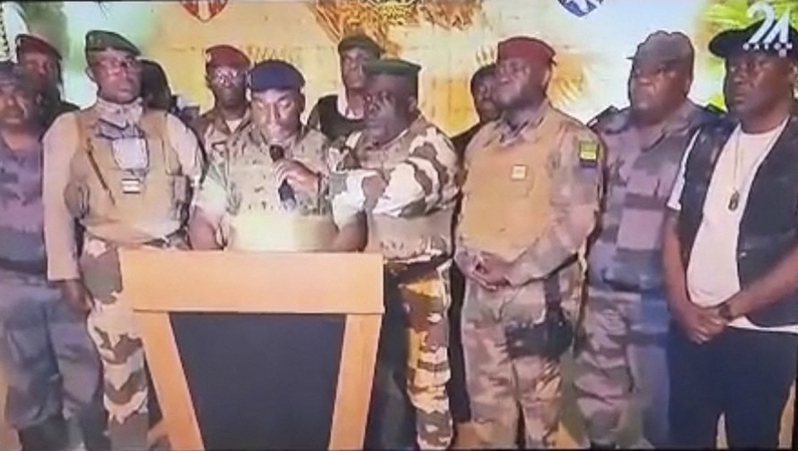 加彭軍方30日透過國家電視台Gabon 24宣布大選結果無效，稱軍方已掌權。法新社