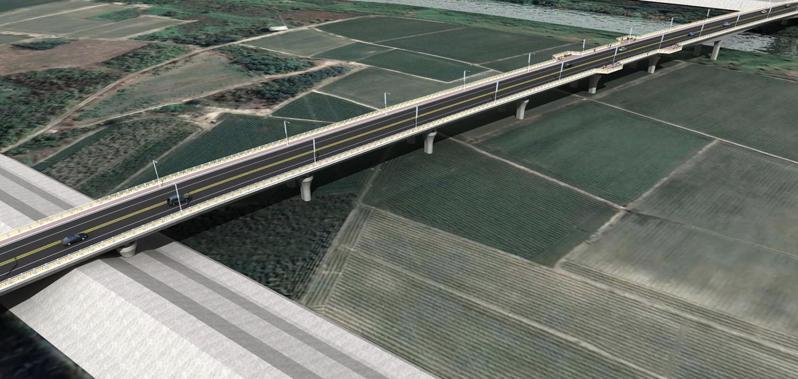 雲林縣崙子大橋將投入10.21億元改建拓寬，預計2026年完工。圖／雲林縣政府提供