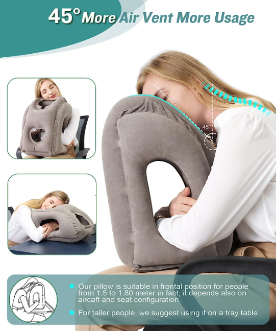 该款枕头两侧有镂空设计，可以让使用者睡觉抱住，让上半身有支撑力。图／撷自(photo:UDN)