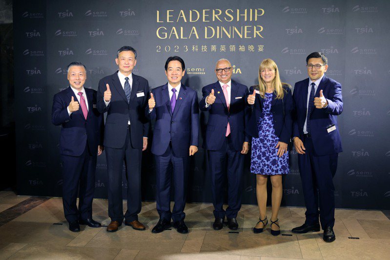 副總統賴清德今晚出席「SEMICON Taiwan 2023」科技菁英領袖晚宴。圖／總統府提供