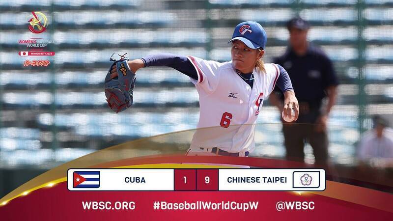 世界盃女子棒球錦標賽B組小組賽今天開打，中華隊首戰旗開得勝。 截圖自WBSC官方推特