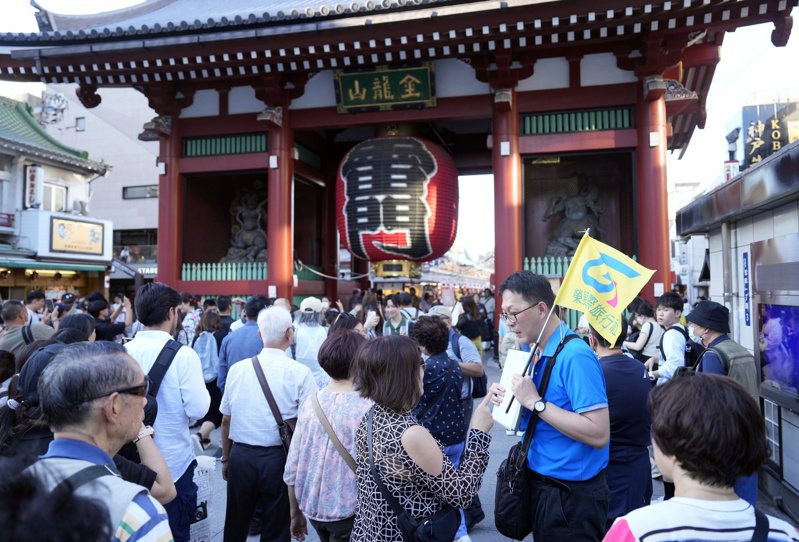 日本政府观光局（JNTO）推估，8月访日外国客共有215万6900人，连续3个月超过200万人。欧新社(photo:UDN)