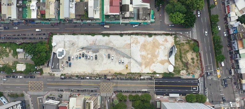 竹市馬偕地下停車場主結構完工，預計年底完工開放停車。圖／竹市府提供