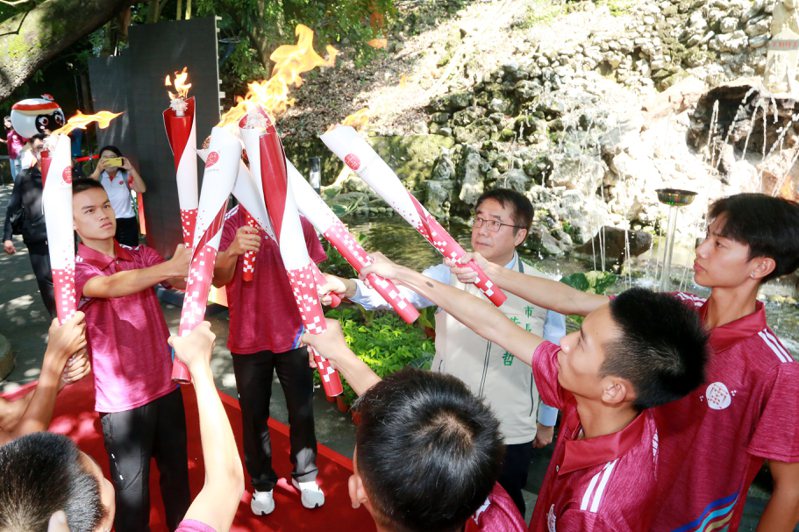 全運會聖火從關子嶺「水火同源」取火。圖／台南市體育局提供