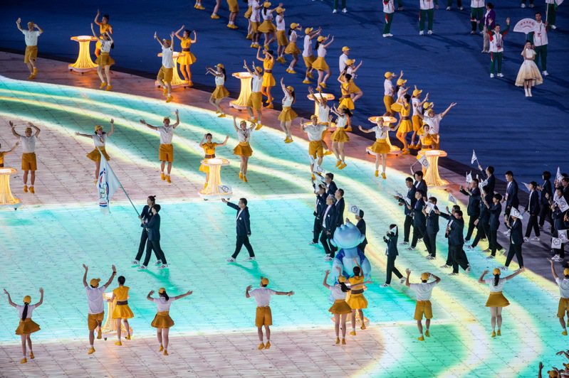 杭州亞運在今天晚間於錢塘江畔的杭州奧體中心體育場中心舉行開幕典禮。特派記者季相儒／杭州攝影