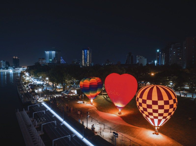 「2023高雄愛．月熱氣球」在月世界造成迴響後，愛河場將在雙十連假中展開。圖／高市觀光局提供
