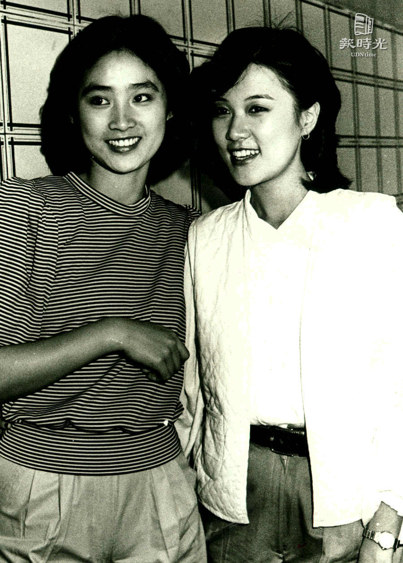 羅璧玲(右)及劉瑞琪。圖／聯合報系資料照（ 1982/03/19 郭肇舫攝影）