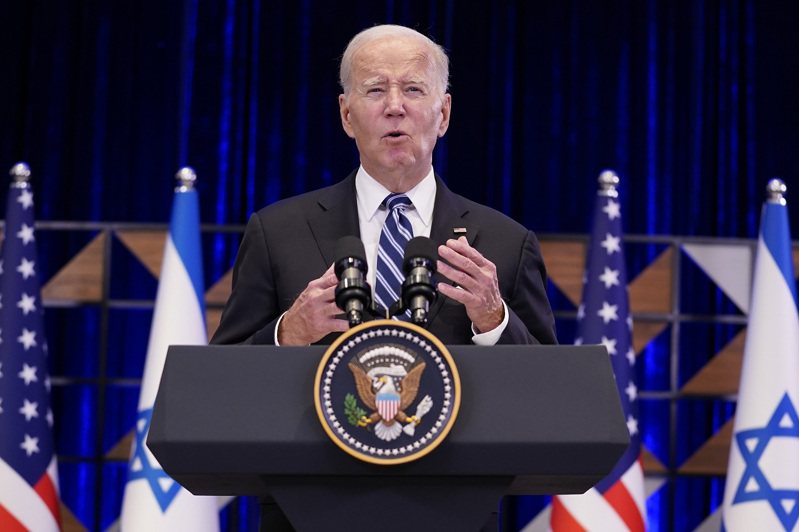美國總統拜登18日會晤以色列總理內唐亞胡後，在特拉維夫發表以巴衝突相關談話。美聯社