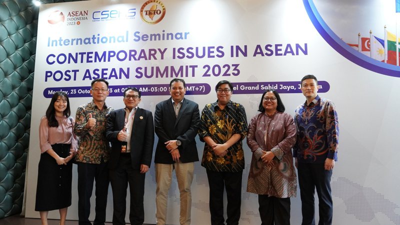 印尼東南亞研究中心（CSEAS Indonesia）與駐印尼代表處23日在雅加達共同舉行一場聚焦東協的國際研討會，吸引約80人參加，討論東協經濟、東協挑戰及東協與台灣關係。中央社