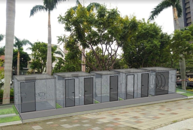 新竹市中央公園將設置公廁。圖為完工模擬圖。圖／竹市府提供