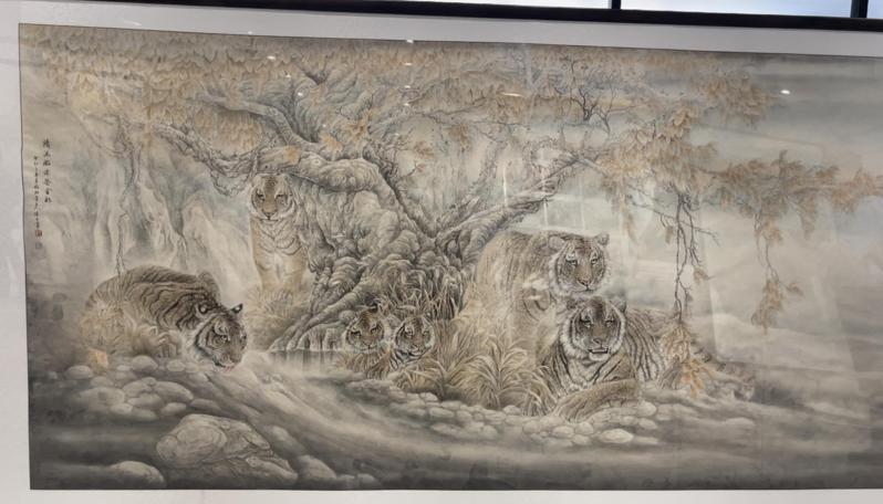 王公莊有900多人從事繪畫相關產業，繪畫作品以虎為題材。記者傅繼嫻／攝影