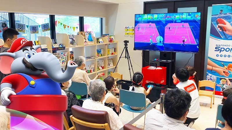 任天堂現正與 Gakken Cocofan 合作，以 Nintendo Switch 作為老人活動的媒介。 圖／擷取自CNET Japan