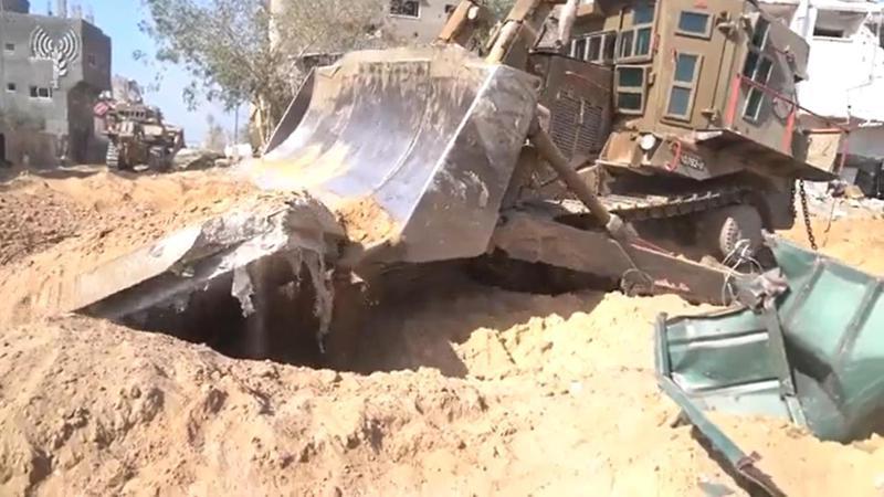以色列稱展開地面行動以來摧毀加薩走廊130座地道豎井。取自X
