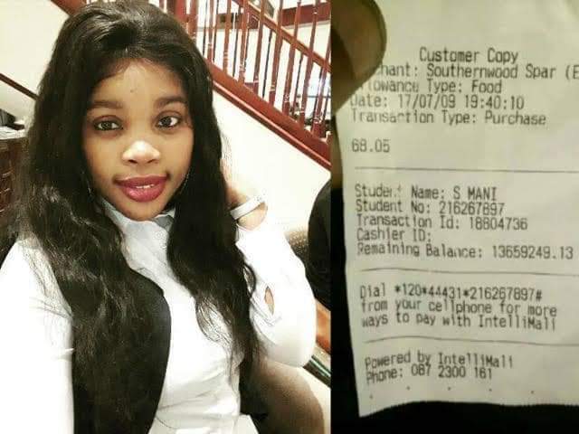南非一名女大生每個月都必須倚賴政府發放的助學金來付學費，沒想到有天確認帳戶時，竟發現這筆補助金多了一萬倍，讓她一夜之間成為千萬富翁。圖片來源／翻攝自Twitter