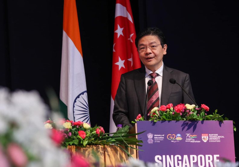 2022年4月，当时为新加坡财政部长的黄循财，首度获钦点为下届总理候选人。取自脸书@Lawrence Wong(photo:UDN)