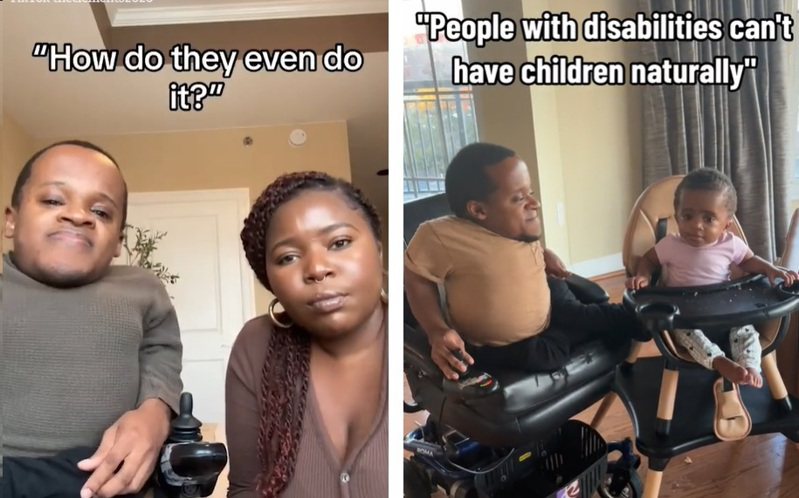夫妻倆希望透過影片讓外界了解殘疾人士也能有真愛。圖擷自TikTok