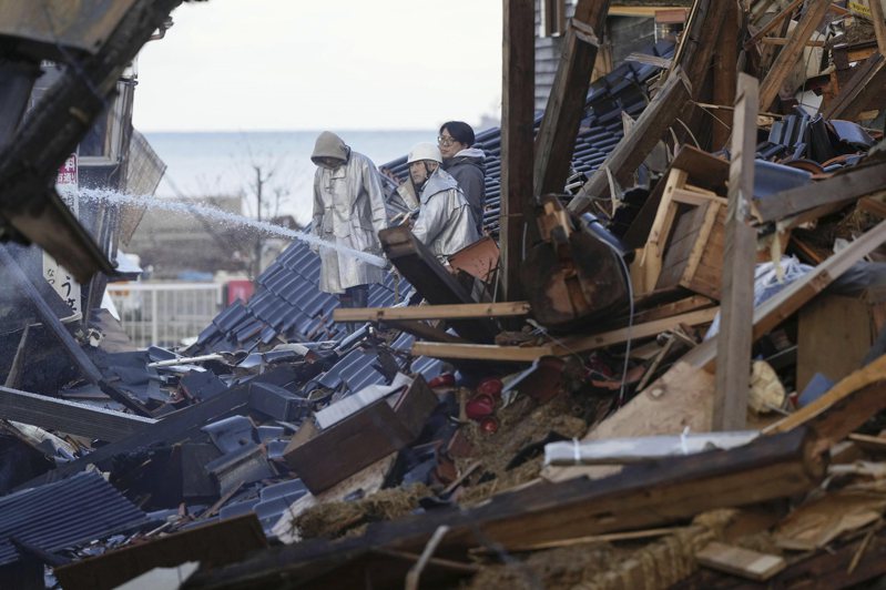 日本石川縣能登半島1日發生規模7.6強震。美聯社