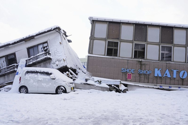 日本石川縣能登半島1月1日下午發生規模7.6、最大震度7級強震。美聯社