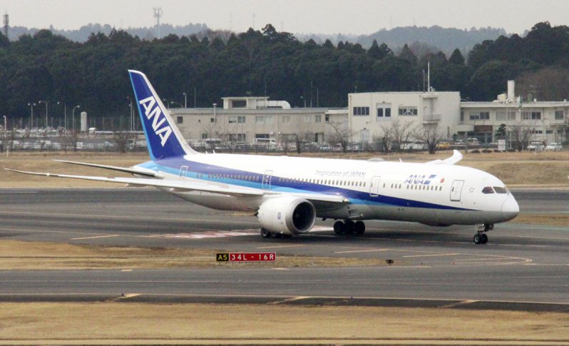 全日空飞机示意图，非当事航班。路透(photo:UDN)
