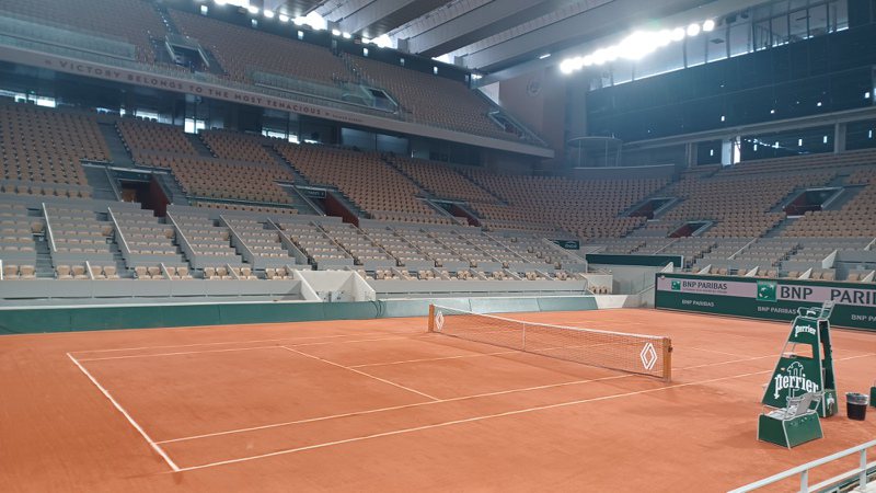 巴黎奧運網球、拳擊金牌將在羅蘭加洛斯球場的中央球場產生。記者藍宗標／攝影