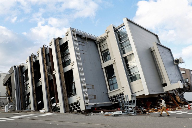 日本石川縣元旦發生強震，造成232人罹難，毀損的屋舍逾3萬棟。路透資料照