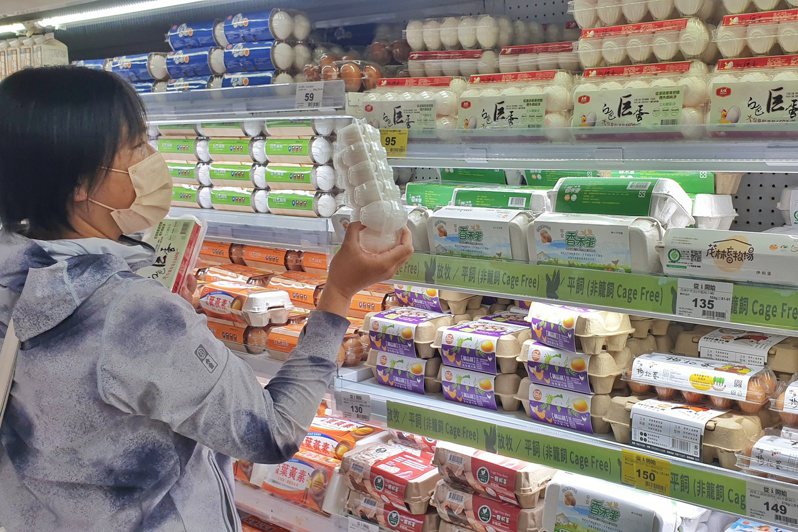 台北市蛋商業同業公會原先說，蛋價至春節不會調動，因為寒流來襲前搶購調度，改為22日起調漲2元。雞蛋示意圖。本報資料照片