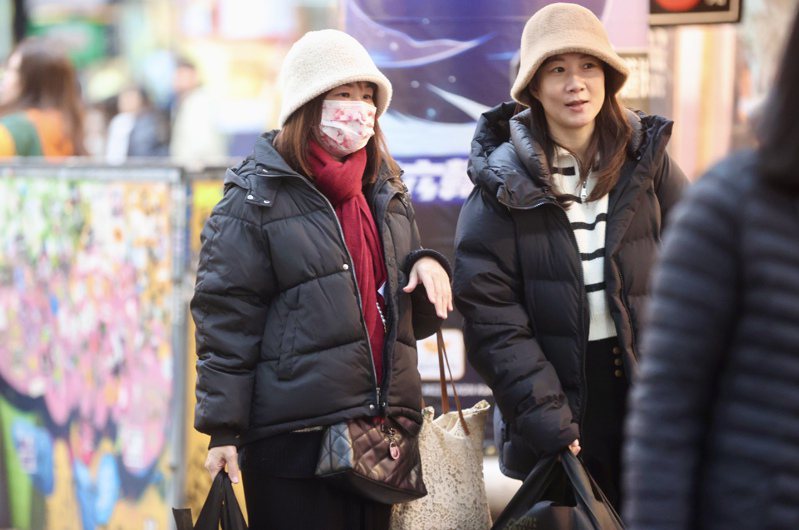 羽絨外套是台灣街頭最常見的冬天外套款式。 圖／聯合報系資料照片