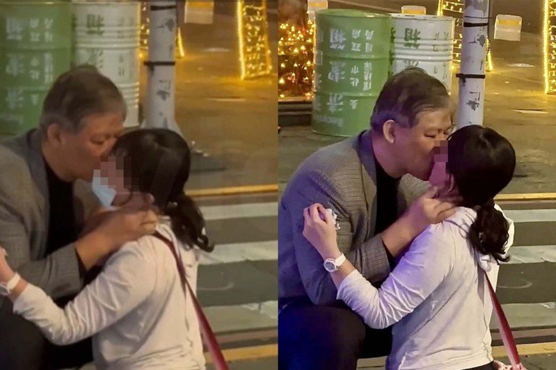 現任國安局特勤中心少將的謝靜華，日前遭目擊於街邊在明顯有醉態的情況下，向一名年輕女子索吻、追吻，過程還遭旁人錄下。圖/取自爆料者影片