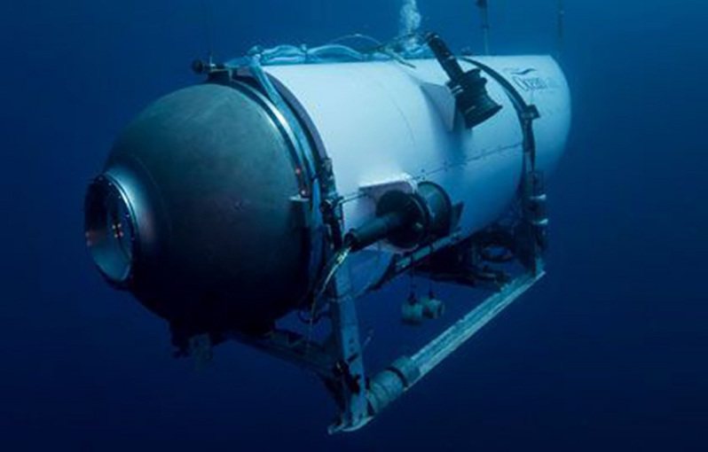 海洋之門探險公司旅遊潛水器「泰坦號」2023年6月證實失事遇難之前，曾有消息稱每隔30分鐘就偵測到敲擊聲，英國第5頻道新紀錄片的預告近日首度對外披露。資料照片。美聯社