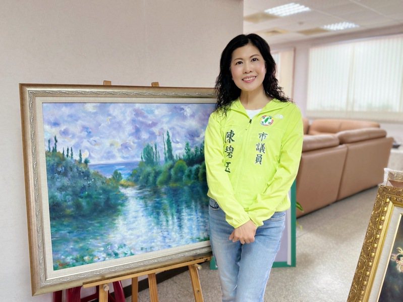 很多人不知台南市議員陳碧玉油畫很厲害 下周將辦個展。圖／陳碧玉提供