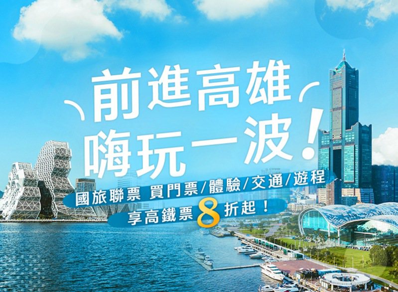 台灣高鐵公司即日起至6月30日（出發日期自4月1日至6月30日），推出國旅聯票「前進高雄 嗨玩一波」限時優惠。圖／台灣高鐵公司提供