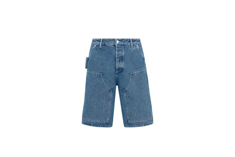 DIOR Cannage籐格纹丹宁短裤，58,000元。图／DIOR提供