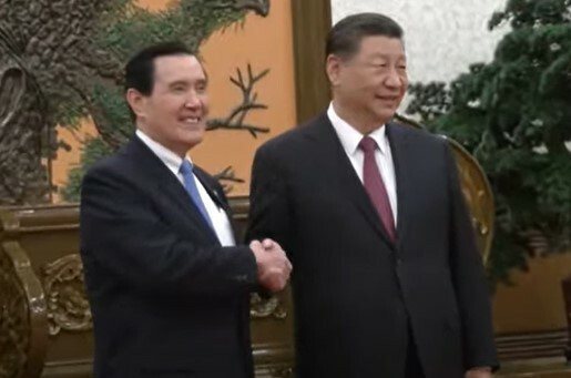 前總統馬英九與中國國家主席習近平10日睽違9年再次碰面。圖／取自直播截圖