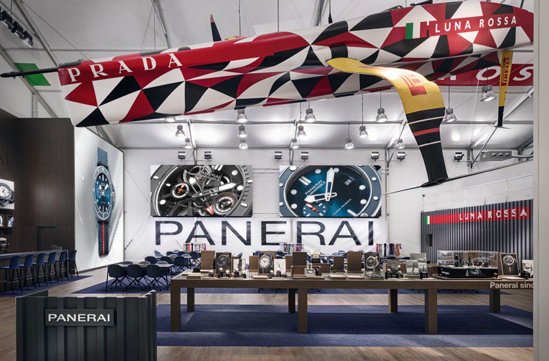 沛納海把美洲盃帆船搬進Watches & Wonders Geneva展場。圖／沛納海提供