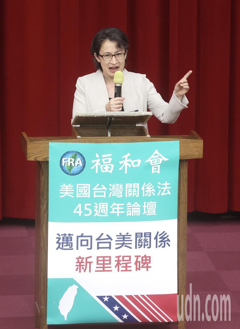 準副總統蕭美琴（圖）上午表示，她相信賴清德有能力讓台灣在變動國際秩序中持續作為印太地區穩定、負責任，貢獻區域繁榮。圖／聯合報記者曾吉松攝影