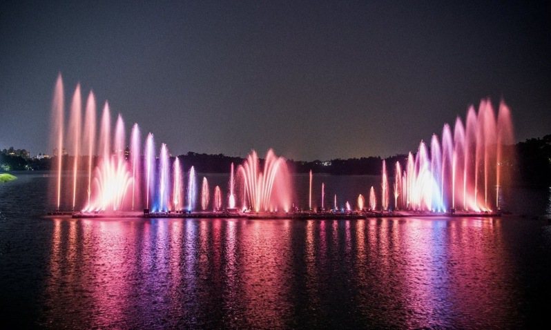 蘭潭音樂噴泉。圖／取自嘉義市政府